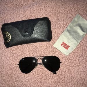 Black large metal raybans